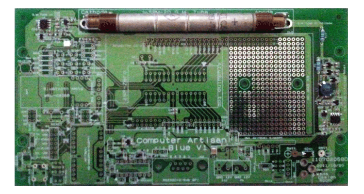 ArduinoDuemilanove互換ガイガーカウンタキット BlueV1 基板とガイガー管(STS-5)